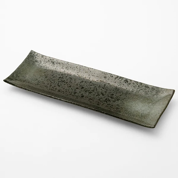 NITORI(ニトリ) さんま皿　緑吹天目(MT-156)の商品画像1 