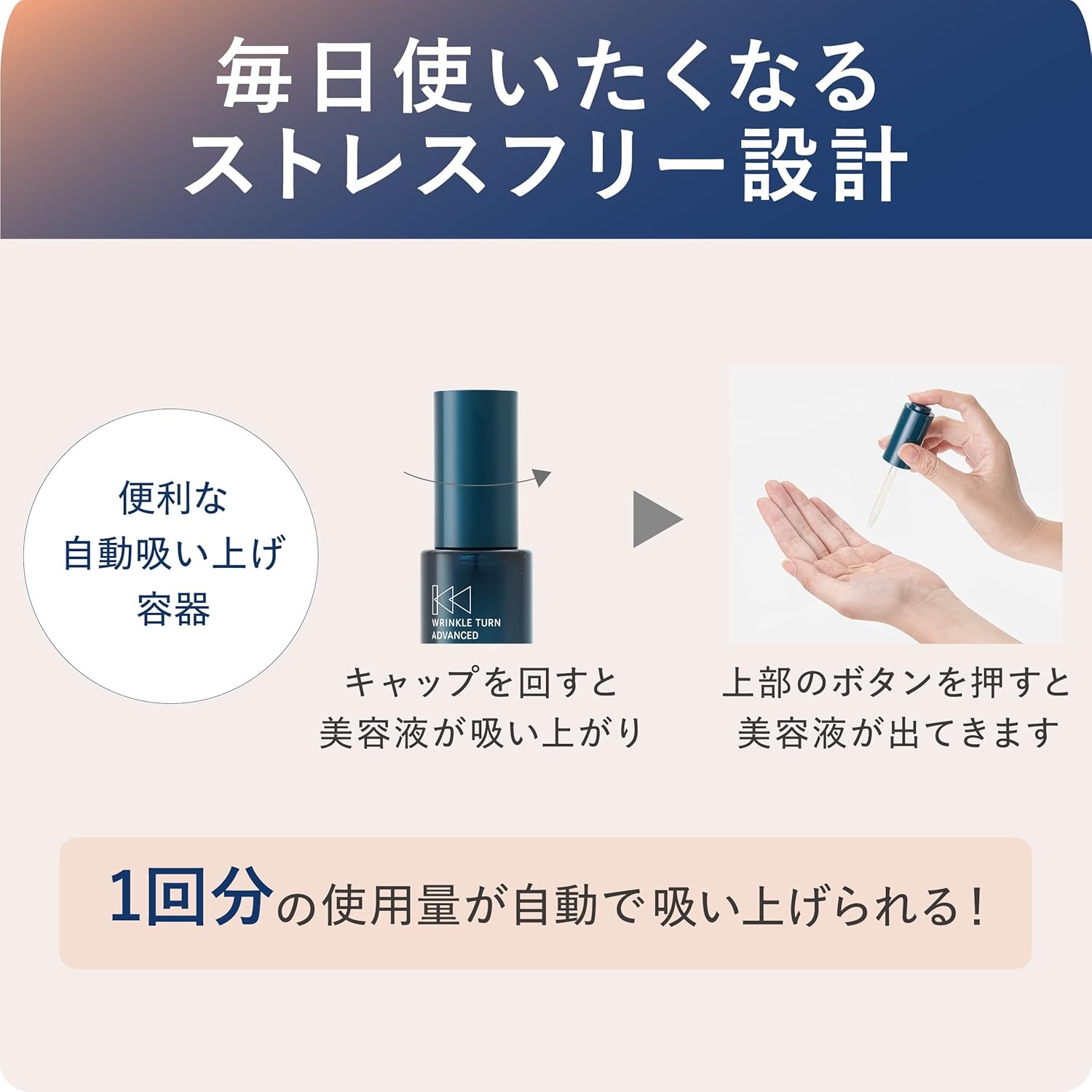 WRINKLE TURN(リンクルターン) アドバンスト 薬用リペア ダイブインチャージの商品画像7 