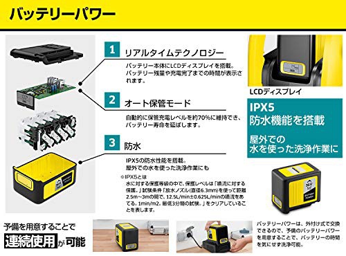 KARCHER(ケルヒャー) K2 バッテリーセットの商品画像3 