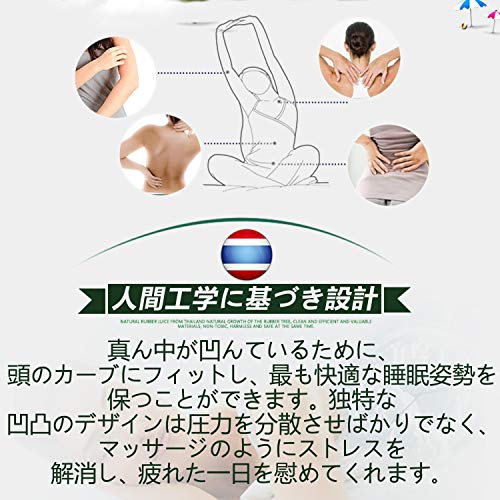 ユメノシマ 高反発枕 天然ラテックス100%枕の商品画像3 