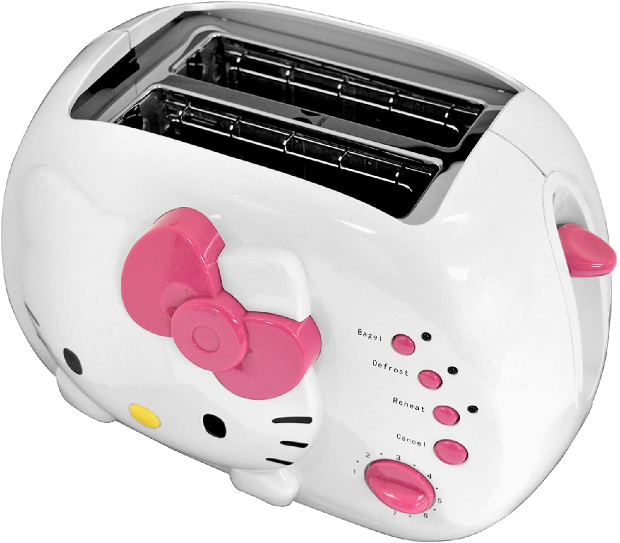 Hello Kitty(ハローキティ) ポップアップトースター 2-Slice Wide slot toaster  ホワイト KT5211の商品画像サムネ4 