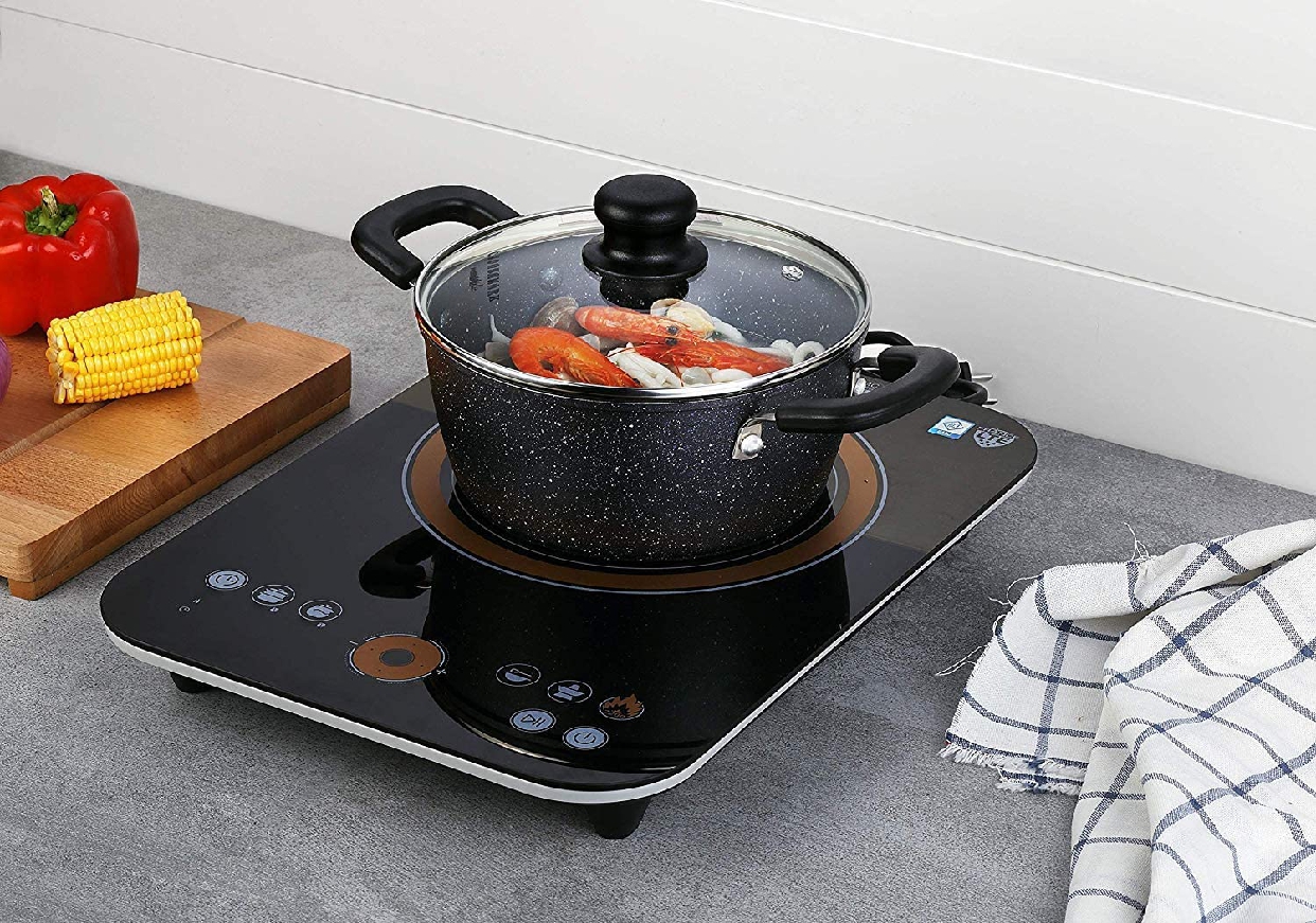 COOKSMARK(クックスマーク) 両手鍋 20cm ブラック Ｈ-4237の商品画像7 