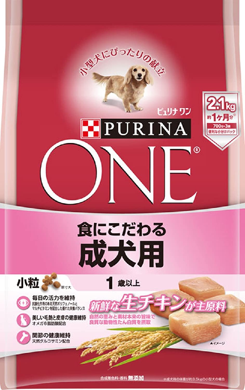 PURINA ONE(ピュリナ ワン) 1歳以上 食にこだわる成犬用 チキン 小粒の商品画像1 