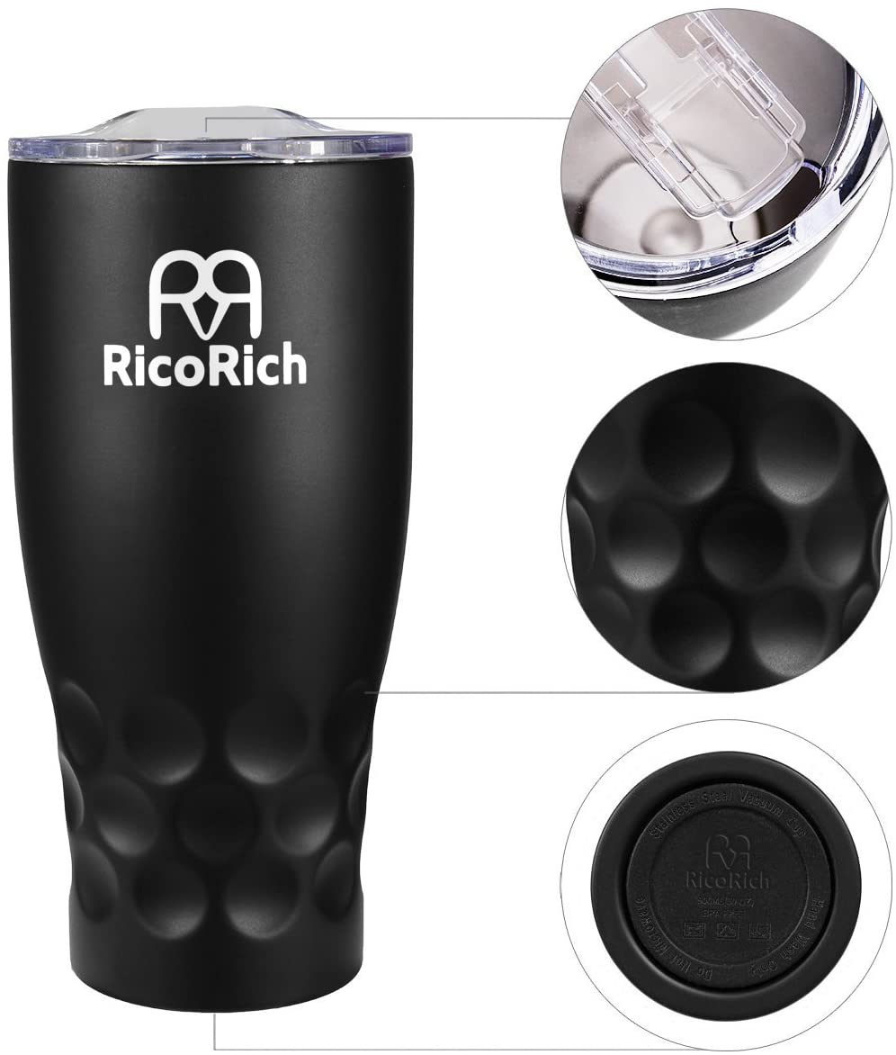 RicoRich(リコリッチ) 真空断熱タンブラー 蓋つき ステンレス 900ml RRWB11-BKの商品画像3 
