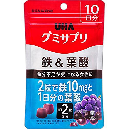 UHA味覚糖 グミサプリ 鉄&葉酸の商品画像1 