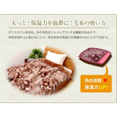 昭和西川(Nishikawa) 衿付き2枚合わせマイヤー毛布の商品画像19 