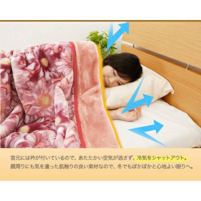 昭和西川(Nishikawa) 衿付き2枚合わせマイヤー毛布の商品画像15 