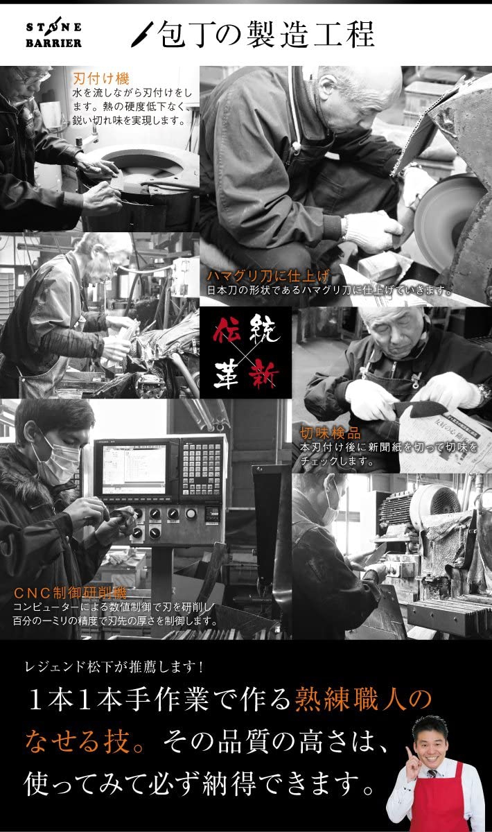 協和工業(kyowa) スーパーストーンバリア包丁三徳 SBST165の商品画像4 