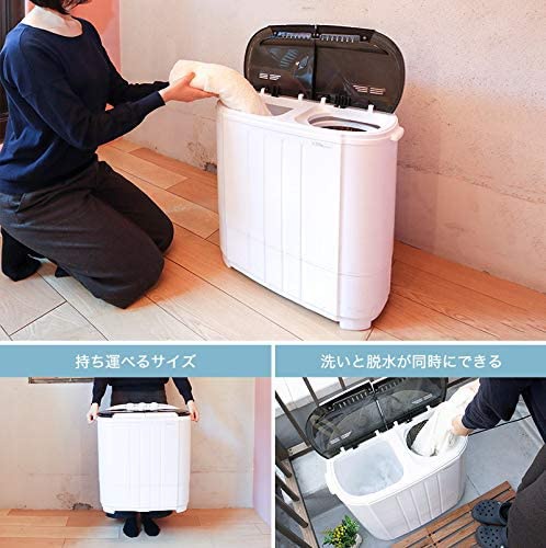 THANKO(サンコー) 小型二槽式洗濯機 別洗いしま専科3 STTWAMN3の商品画像4 