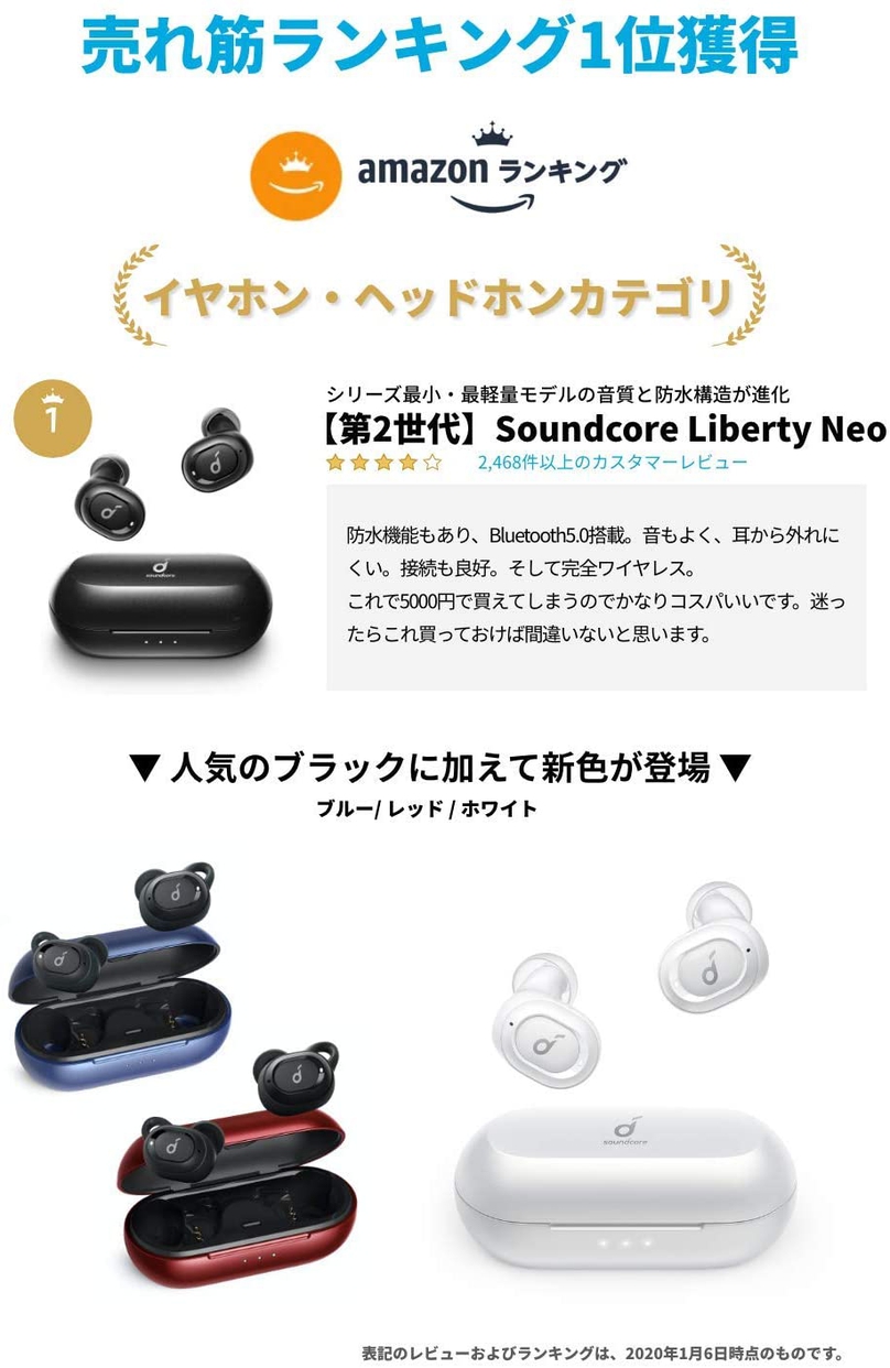 Anker(アンカー) Soundcore Liberty Neo A3906012の商品画像サムネ2 
