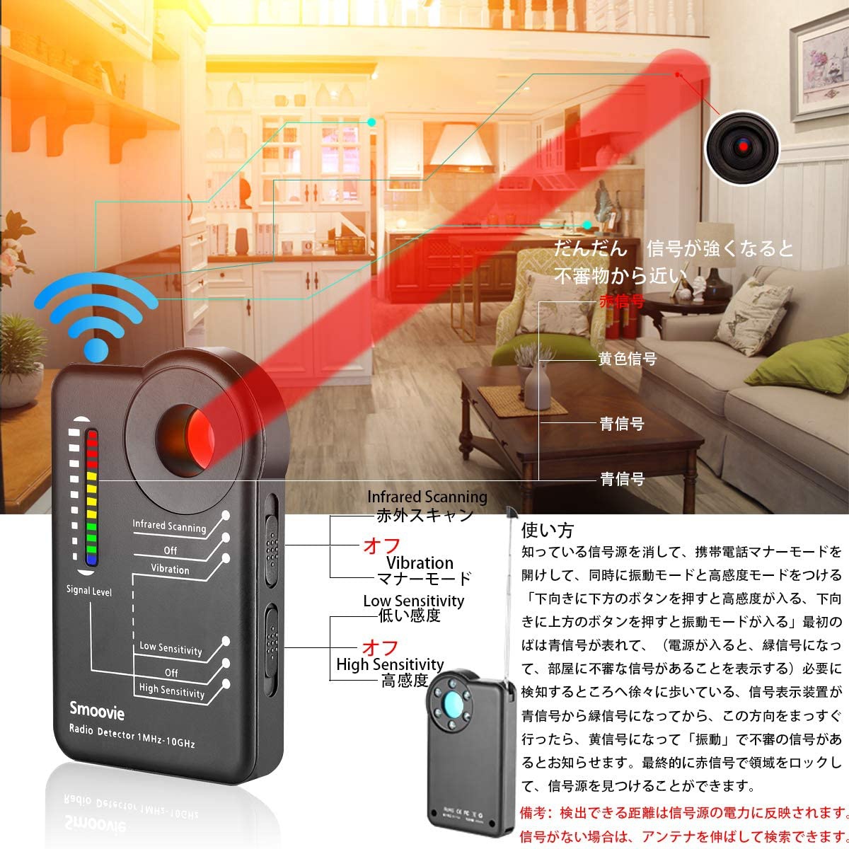 Honstek 盗撮器発見器の商品画像2 