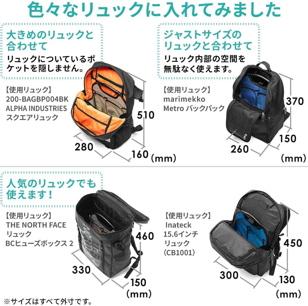 SANWA SUPPLY(サンワサプライ) バッグインバッグ 200-BAGIN017の商品画像7 