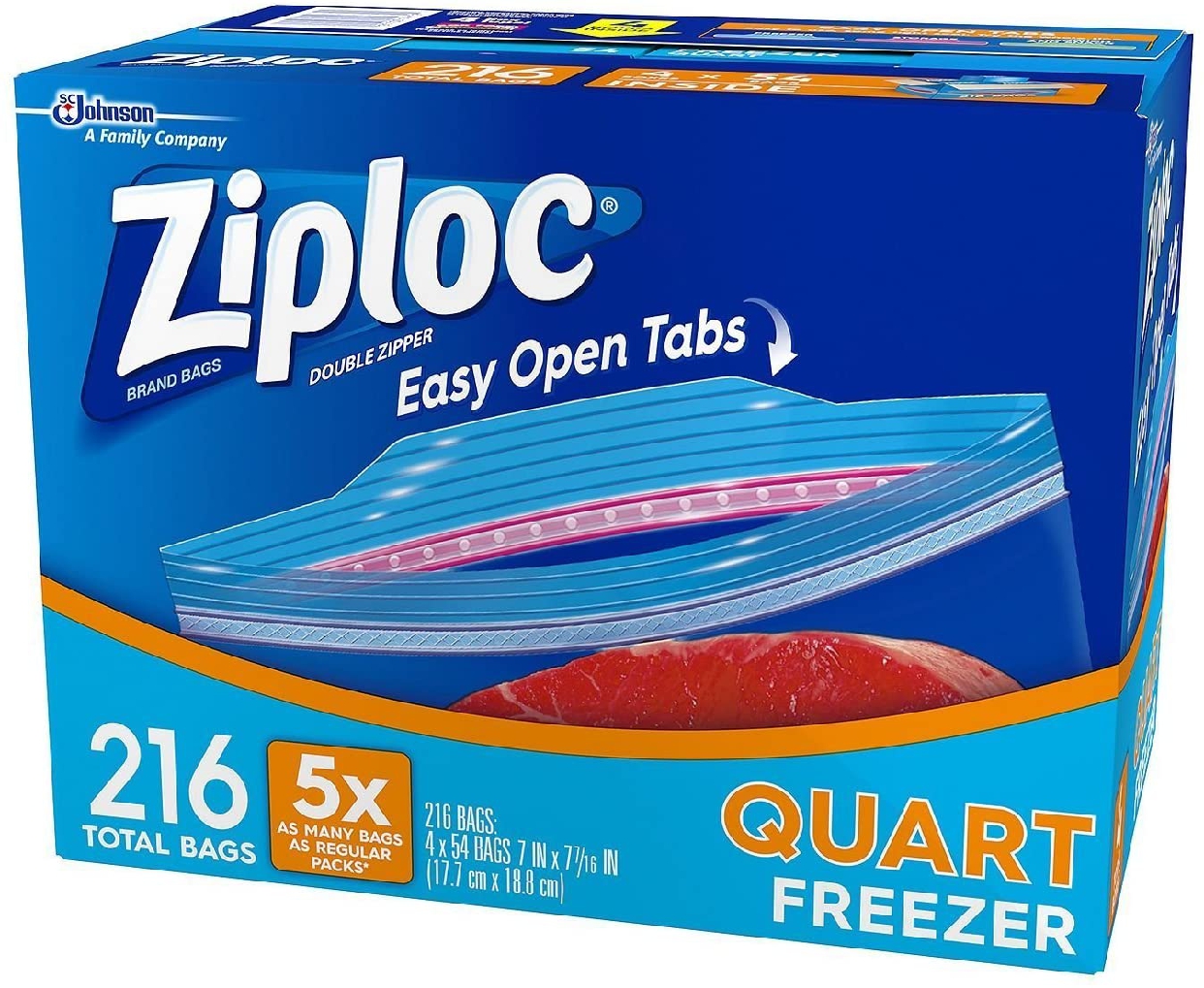 Ziploc(ジップロック) ダブルジッパー フリーザー用バッグ