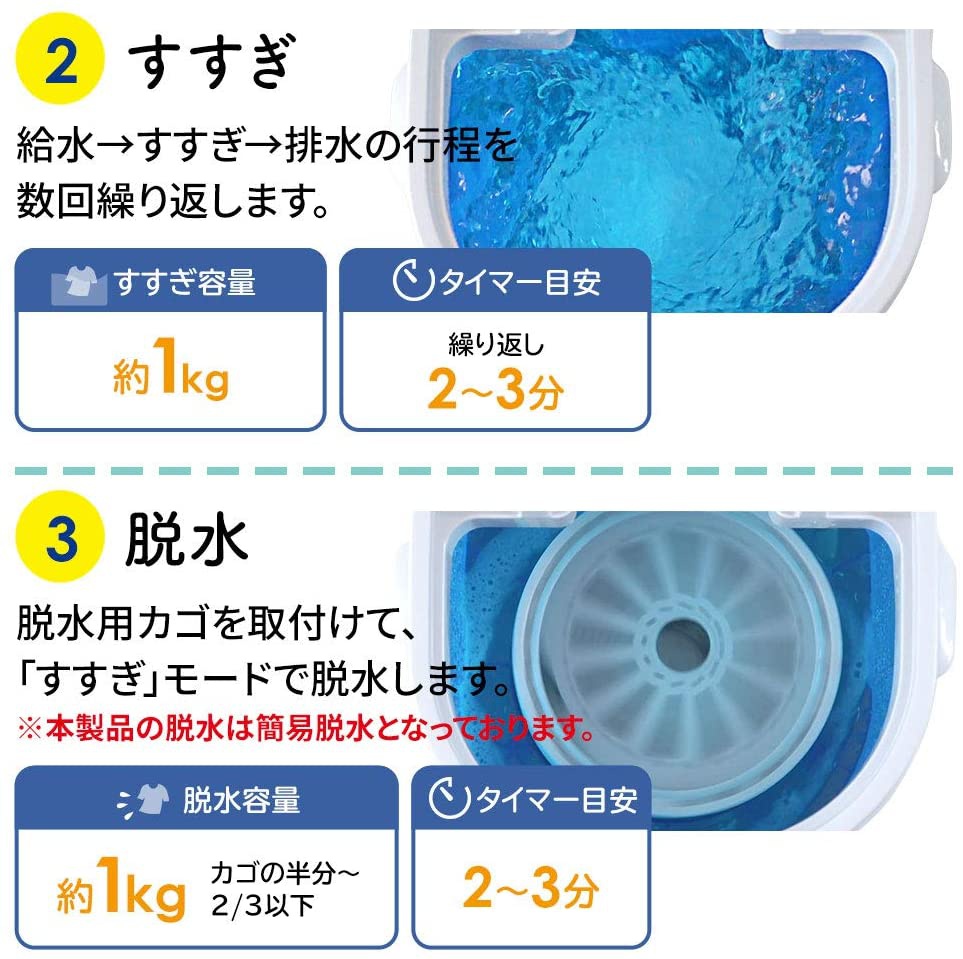 esupply(イーサプライ) ミニ洗濯機 EEX-CD018の商品画像6 