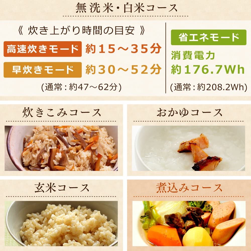 IRIS OHYAMA(アイリスオーヤマ) 米屋の旨み 銘柄炊き圧力IHジャー炊飯器 5.5合 RC-PA50の商品画像サムネ12 