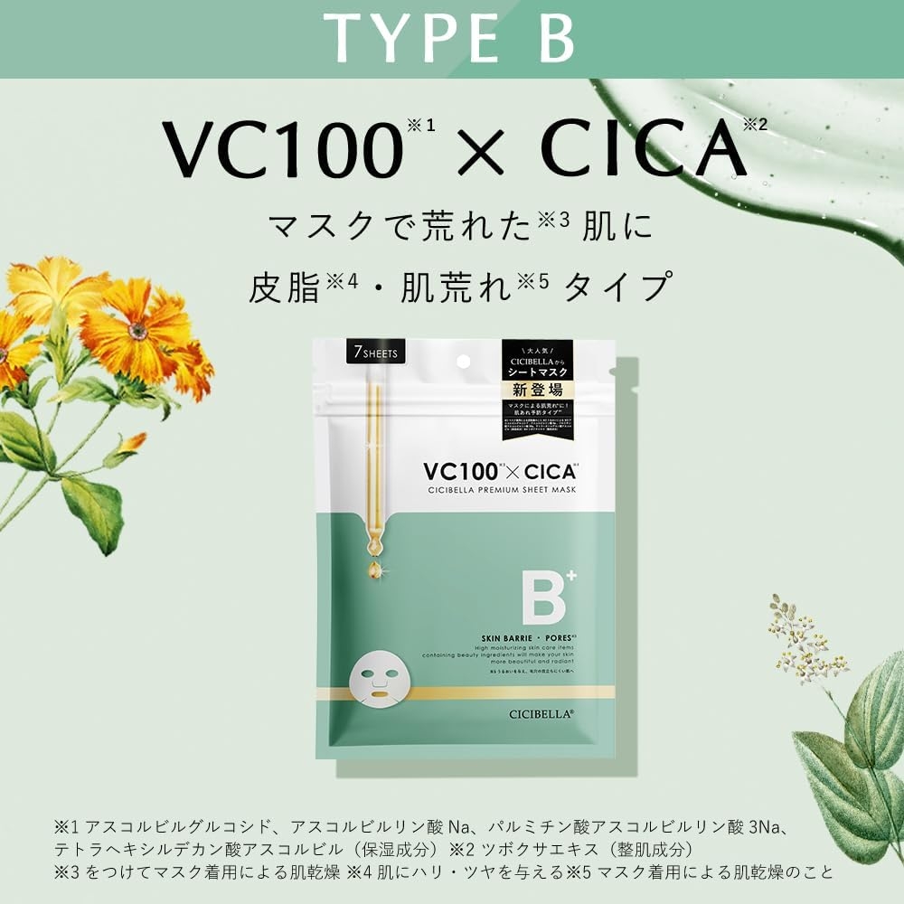 CICIBELLA(シシベラ) シートマスク VC100×CICAの商品画像2 