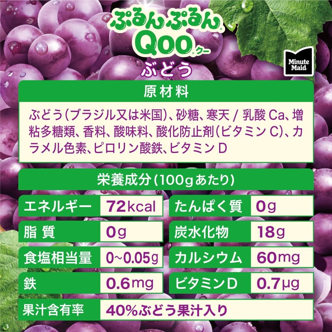 Coca-Cola(コカ・コーラ) ミニッツメイド ぷるんぷるんQooの商品画像2