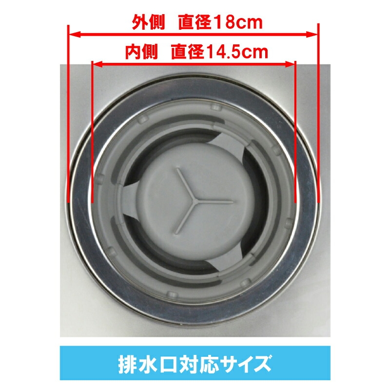 HAISUIKO キッチン排水口ゴミ受けネット取り付けプレート 防臭ふたセットの商品画像6 
