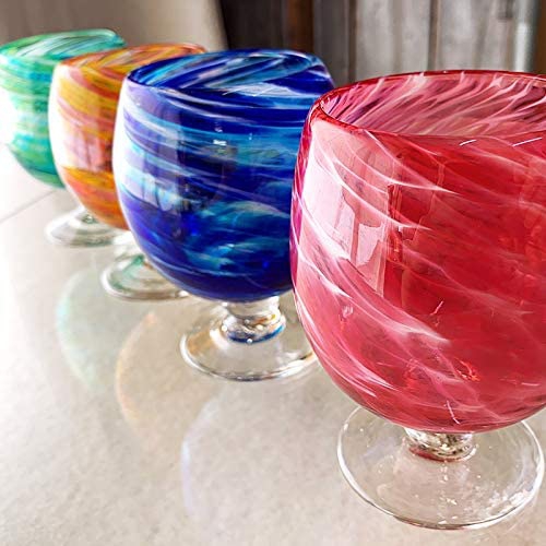 琉球ガラス(リュウキュウガラス) 美ら海ブランデーグラスの商品画像サムネ3 