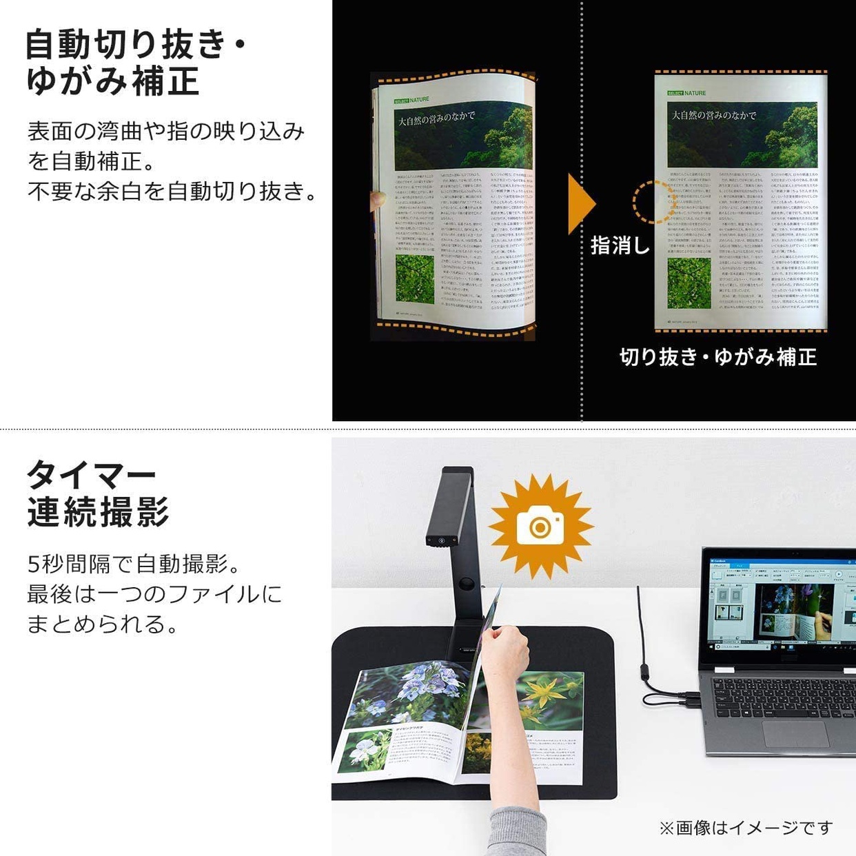 SANWA SUPPLY(サンワサプライ) スタンドスキャナー 400-CAM069の商品画像7 