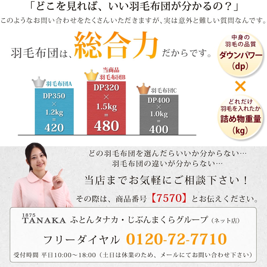 タナカふとんサービス 羽毛布団の商品画像4 