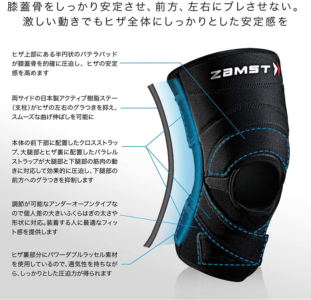 ZAMST(ザムスト) ヒザ用サポーター ZK-7の商品画像3 