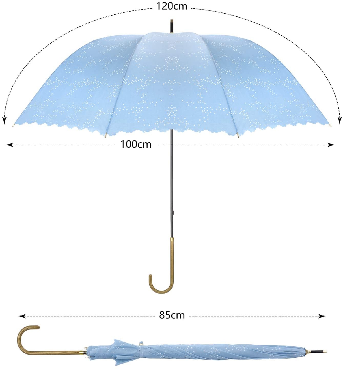 Bibury 新強化グラスファイバー傘骨 長傘の商品画像2 