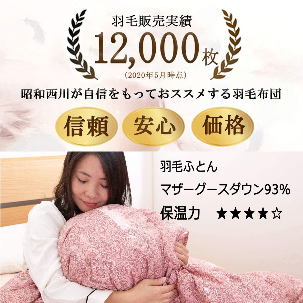 昭和西川(Nishikawa) 羽毛布団の商品画像3 