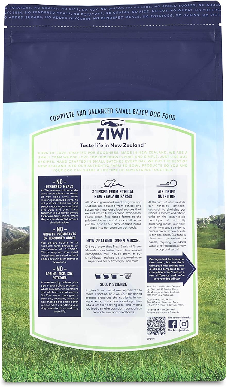 ZiwiPeak(ジウィピーク) エアドライ・ドッグフード トライプ＆ラムの商品画像2 