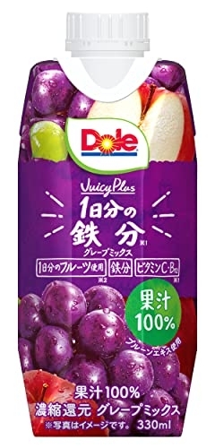 果汁ジュースおすすめ商品：Dole(ドール) Juicy Plus 1日分の鉄分