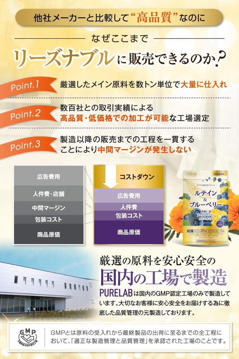 PURELAB(ピュアラボ) ルテイン＆ブルーベリーの商品画像7 