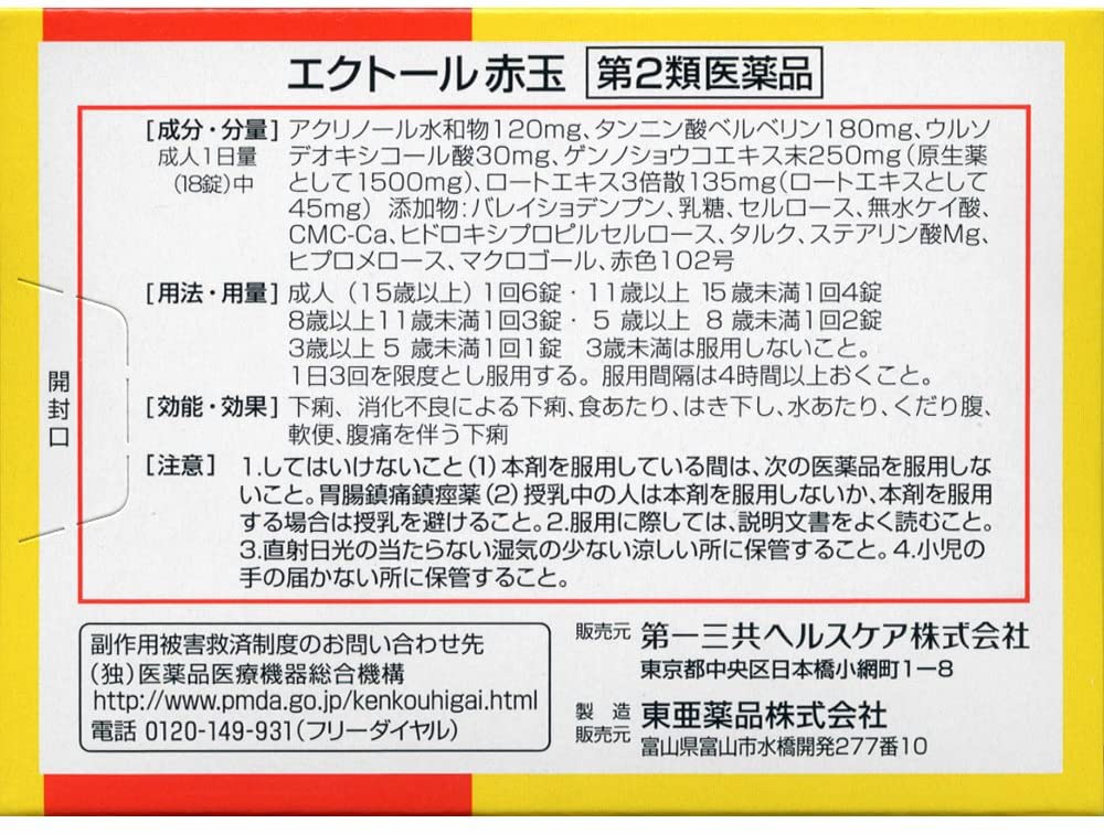 第一三共ヘルスケア(Daiichi Sankyo) エクトール赤玉の商品画像2 