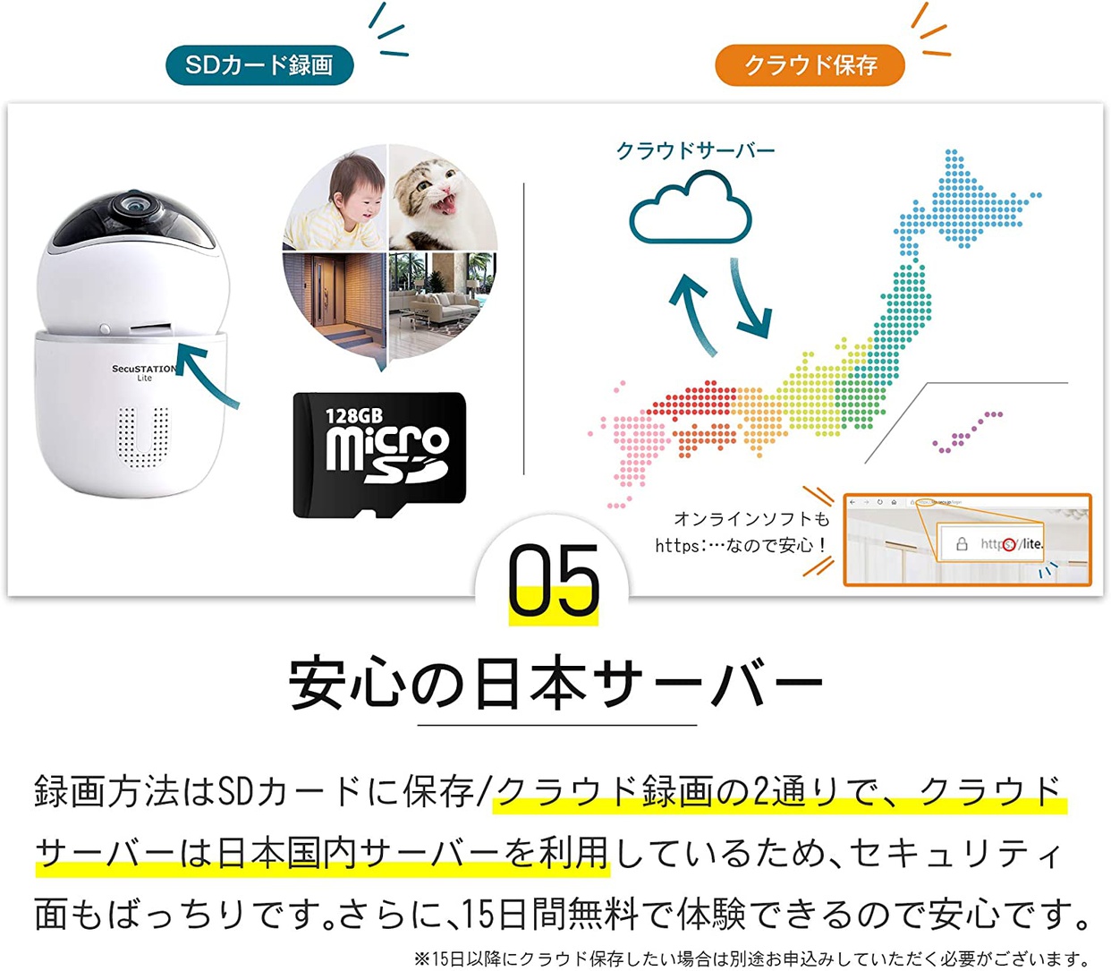 Secu station(セキュステーション) 屋内用見守りカメラ SC-LC 52の商品画像8 