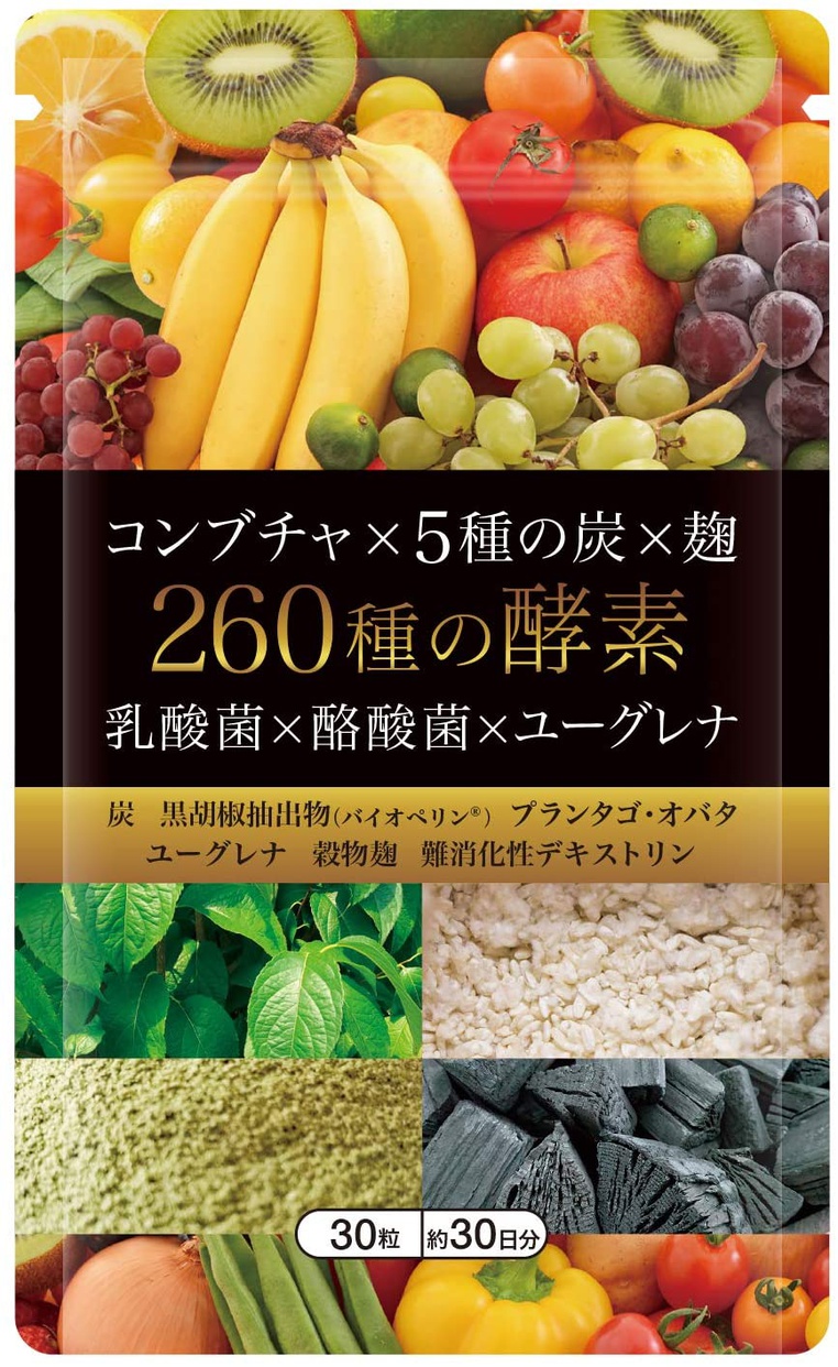 ビクトリーロード コンブチャ × 5種の炭 × 麹 260種の酵素の商品画像1 