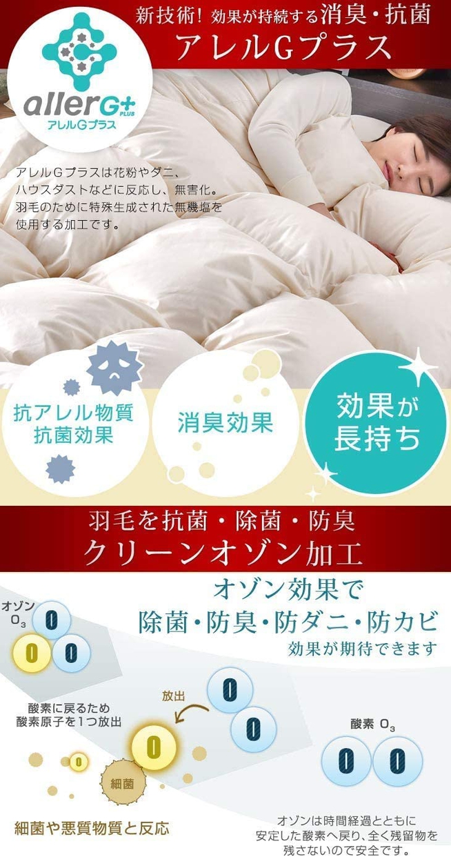 タンスのゲン 羽毛布団 3910009700の商品画像5 