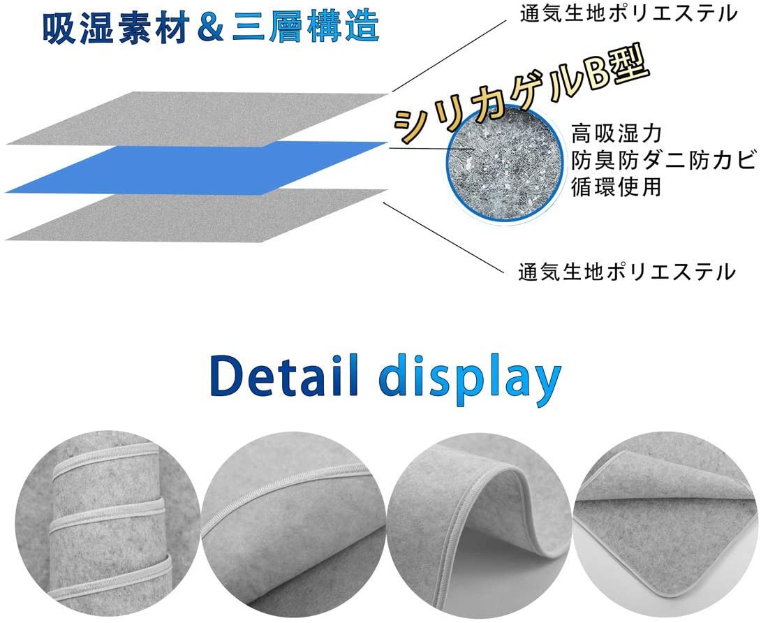 sunnyskies(サニースカイズ) 除湿シート 備長炭 シリカゲル入り sj001の商品画像4 