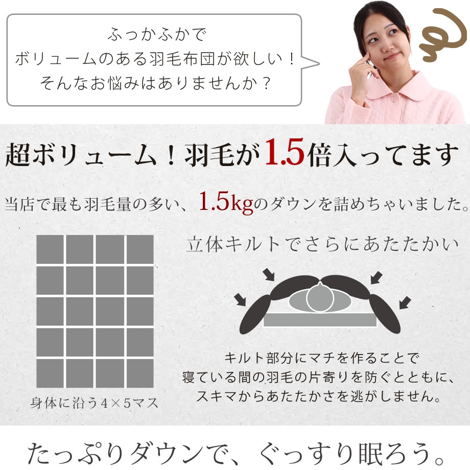 タナカふとんサービス 羽毛布団の商品画像2 