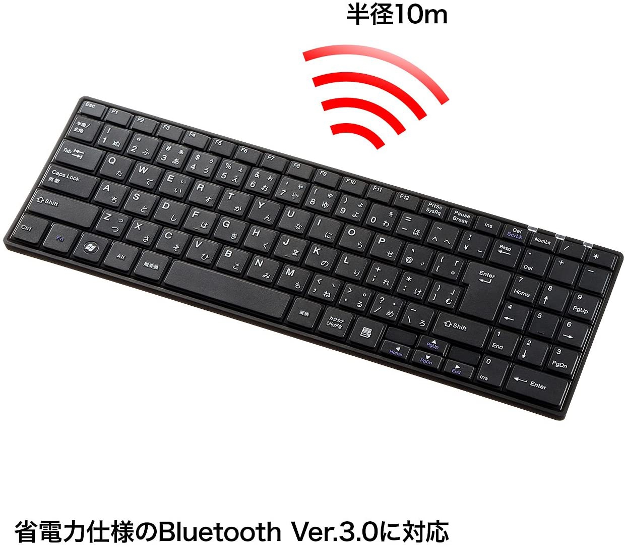 SANWA SUPPLY(サンワサプライ) Bluetoothスリムキーボード SKB-BT22BKの商品画像2 
