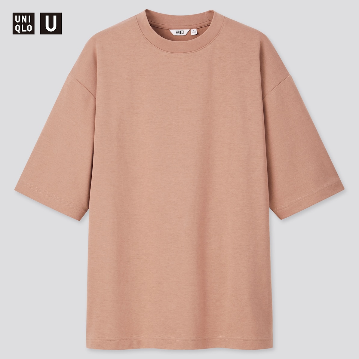 UNIQLO U(ユニクロ ユー) エアリズムコットンオーバーサイズTシャツ（5分袖）
