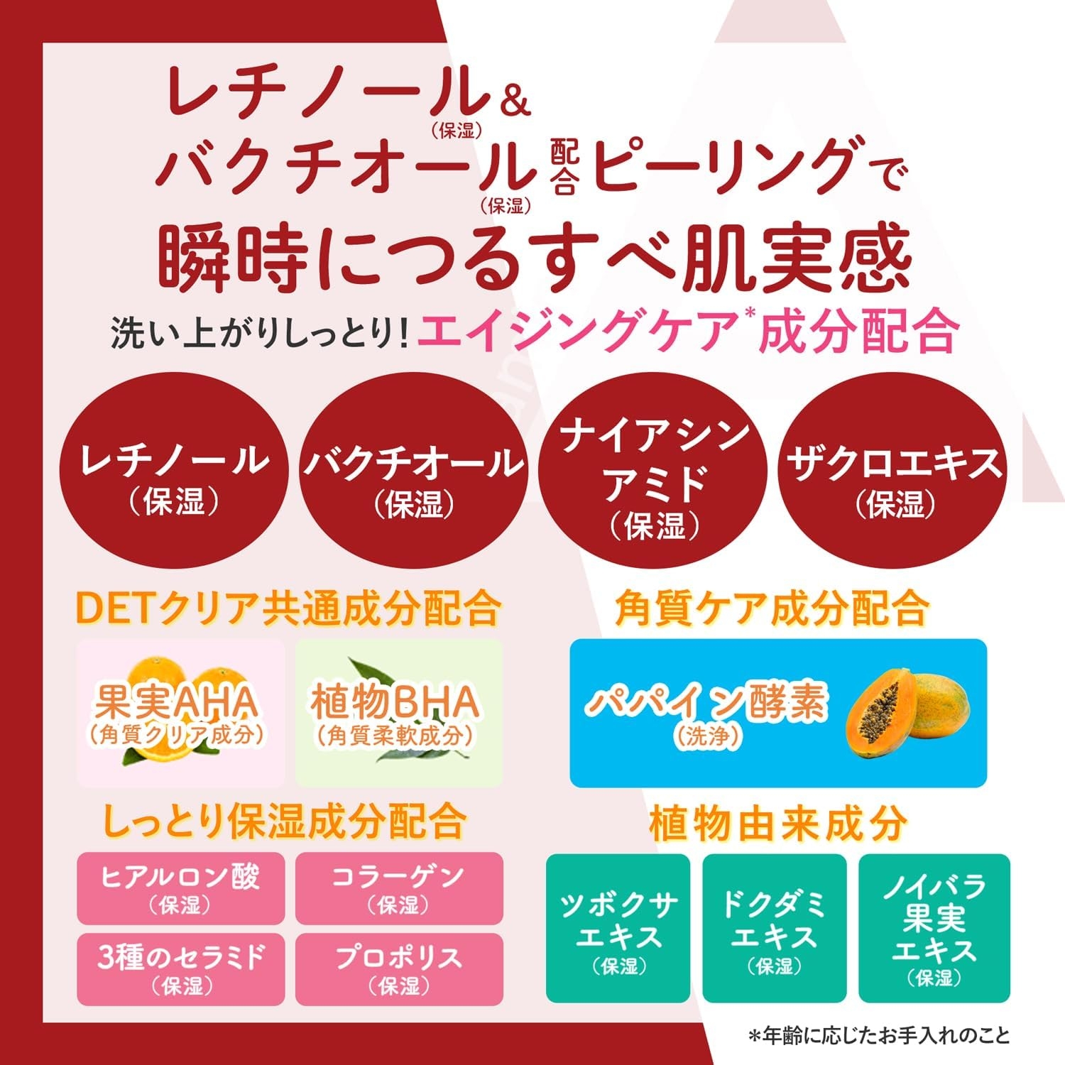 DETclear(ディーイーティークリア) ブライト&ピール ピーリングジェリー エイジングケアタイプの商品画像2 