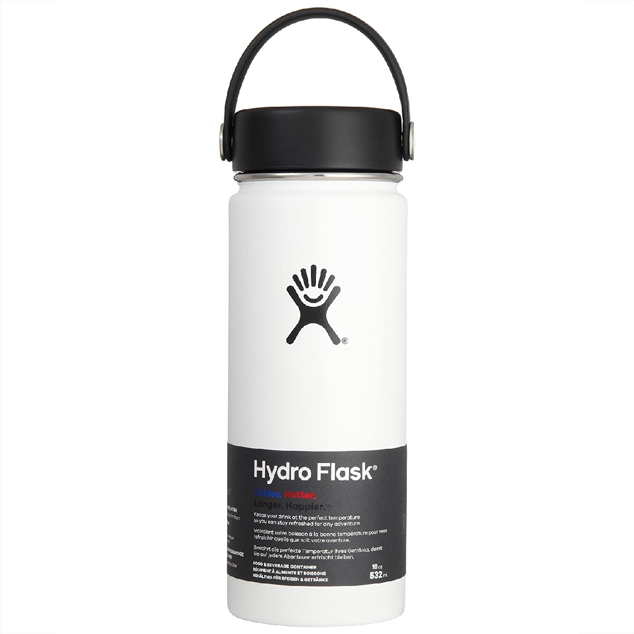 Hydro Flask(ハイドロフラスク) 18 oz Wide Mouth Whiteの商品画像3 