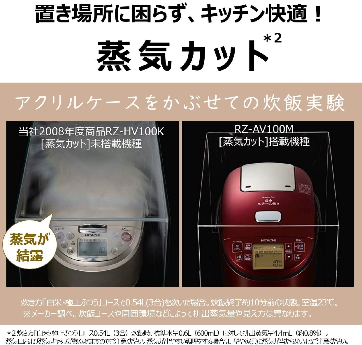 日立(HITACHI) IHジャー炊飯器 RZ-AV100M R メタリックレッドの商品画像7 