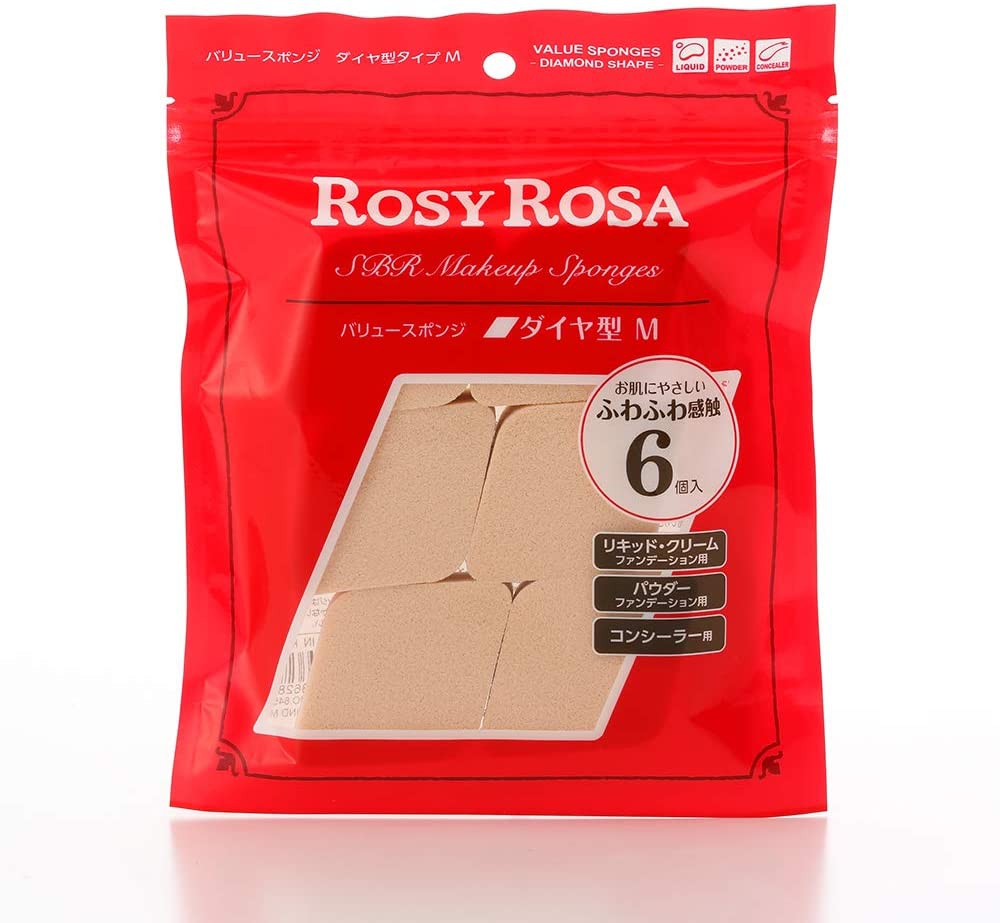 ROSY ROSA(ロージーローザ) バリュースポンジ　ダイヤ型タイプ　6P