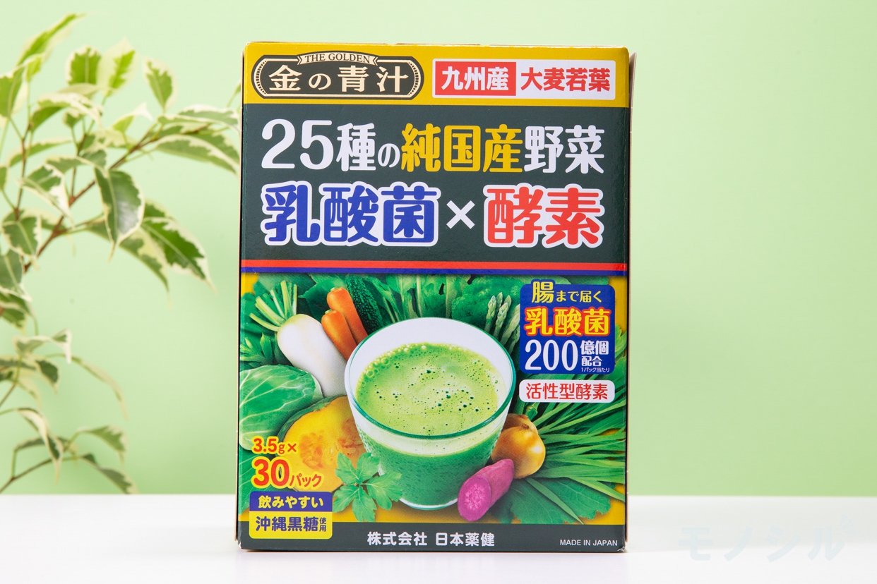 日本薬健 金の青汁 25種の純国産野菜　乳酸菌×酵素の商品画像1 商品の正面画像