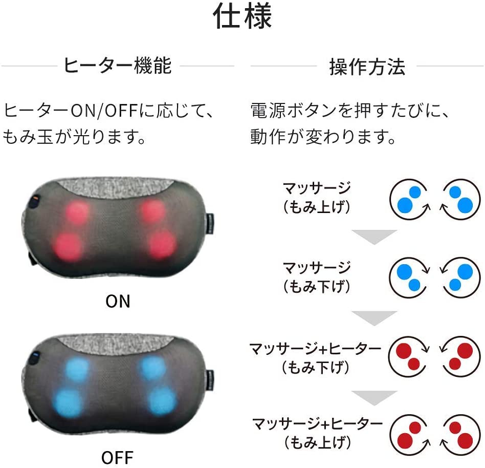 DOCTORAIR(ドクターエアー) 3DマッサージピローS MP-05の商品画像6 