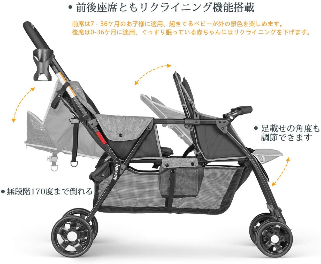 Besrey(ベスレイ) 二人乗りベビーカーの悪い口コミ・評判は