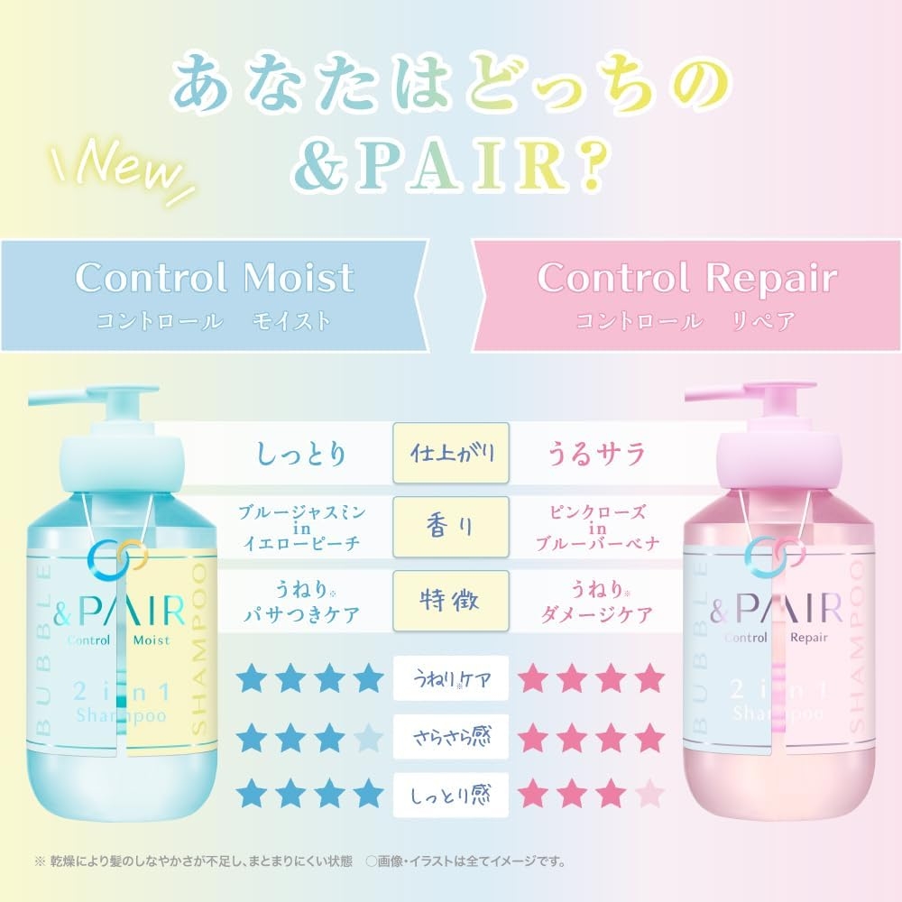 &PAIR(アンドペア) コントロール モイスト 2in1 シャンプー／ヘアトリートメントの商品画像3 