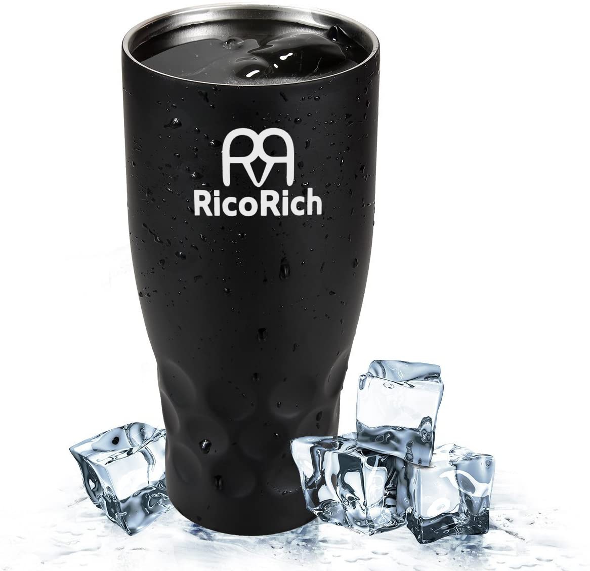 RicoRich(リコリッチ) 真空断熱タンブラー 蓋つき ステンレス 900ml RRWB11-BKの商品画像1 