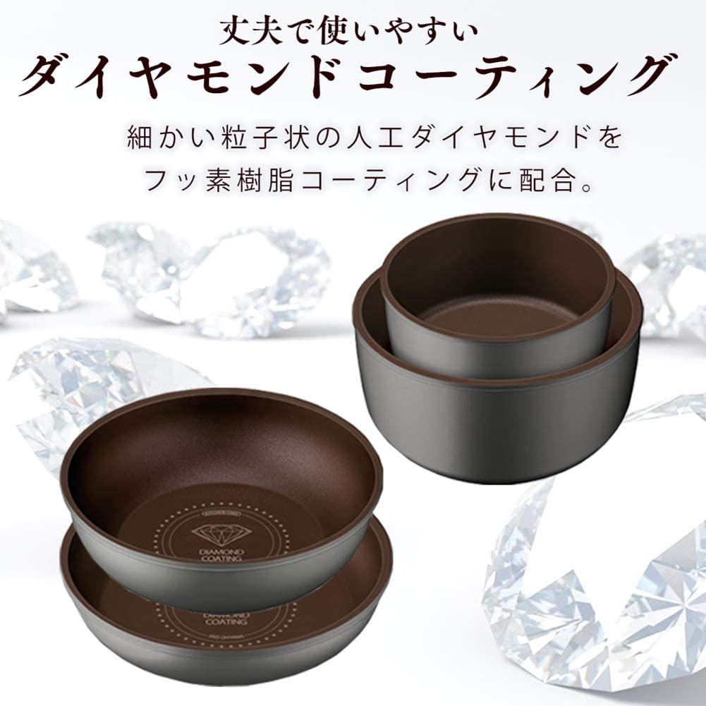 IRIS OHYAMA(アイリスオーヤマ) ダイヤモンドコートパン 9点セットの商品画像4 