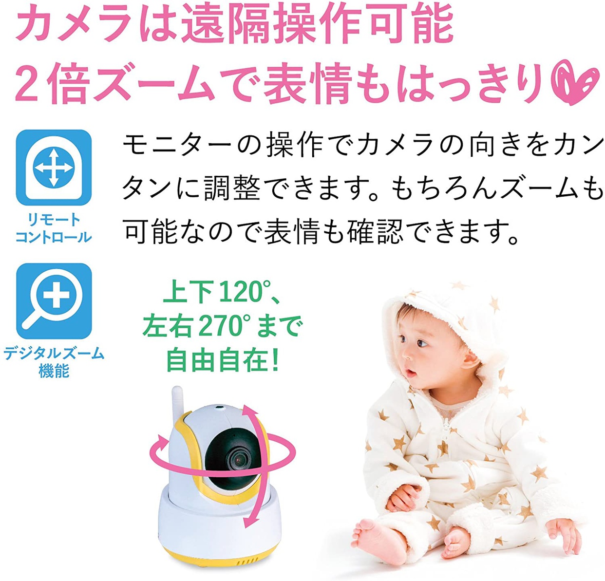 CARROT SYSTEMS(キャロットシステムズ) ワイヤレスベビーモニターの商品画像2 